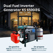 Dual Fuel Inverter Generator KS 6500iEG thumbnail