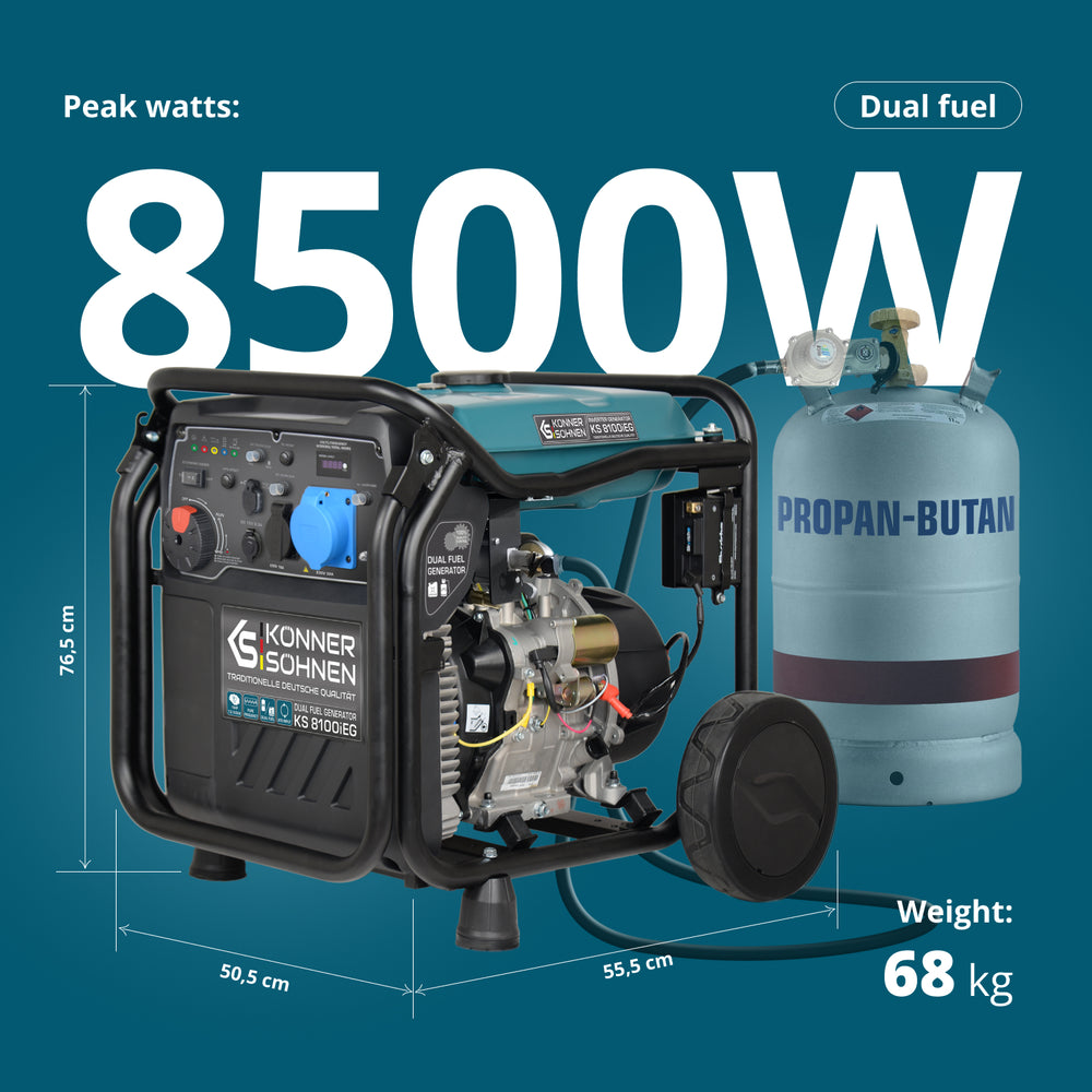 LPG/gasoline inverter generator KS 8100iEG (Refurbished Good)