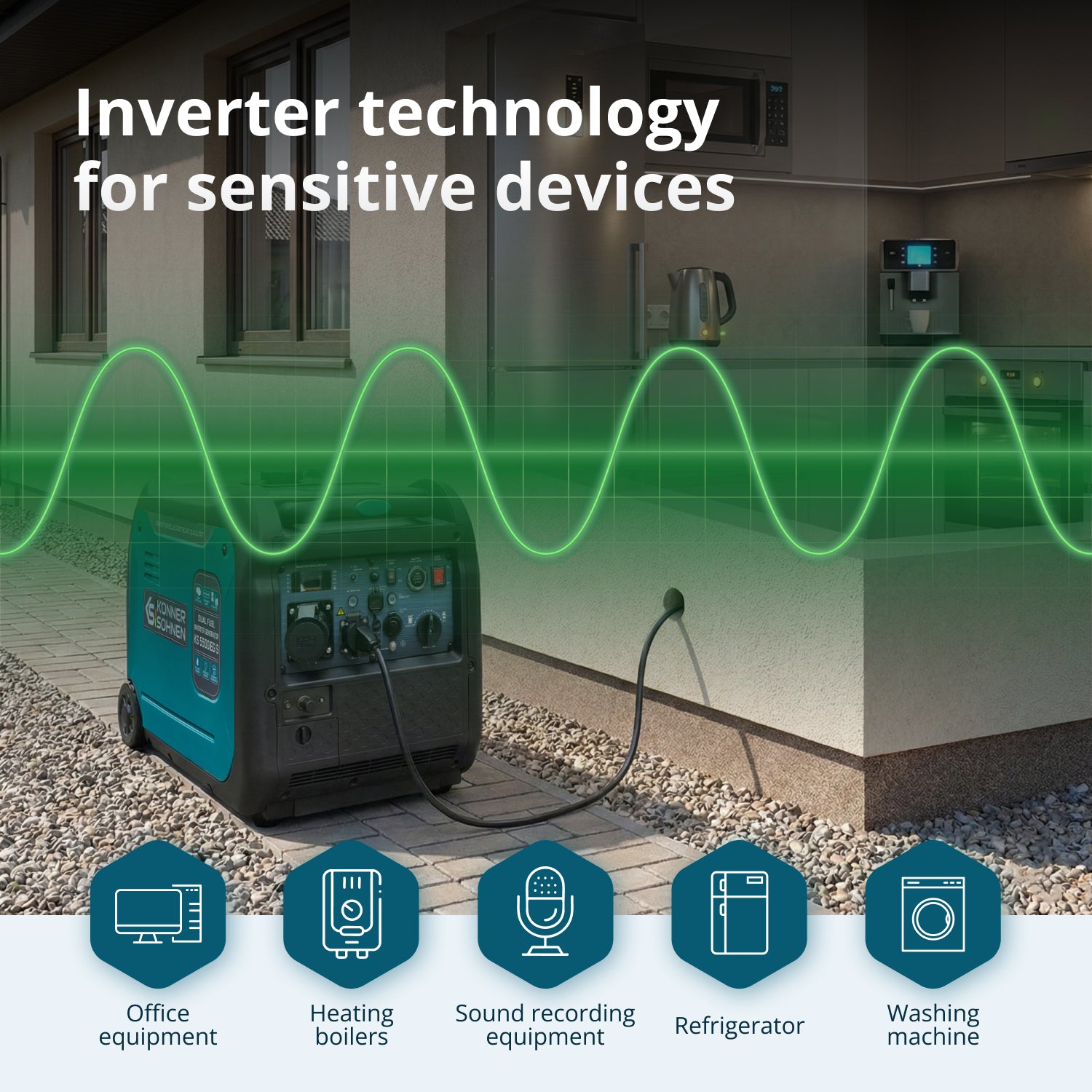 LPG/gasoline inverter generator KS 5500iEG S