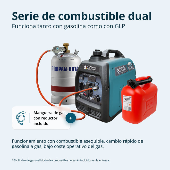 Generador inverter híbrido de gas/gasolina KS 3100iG S