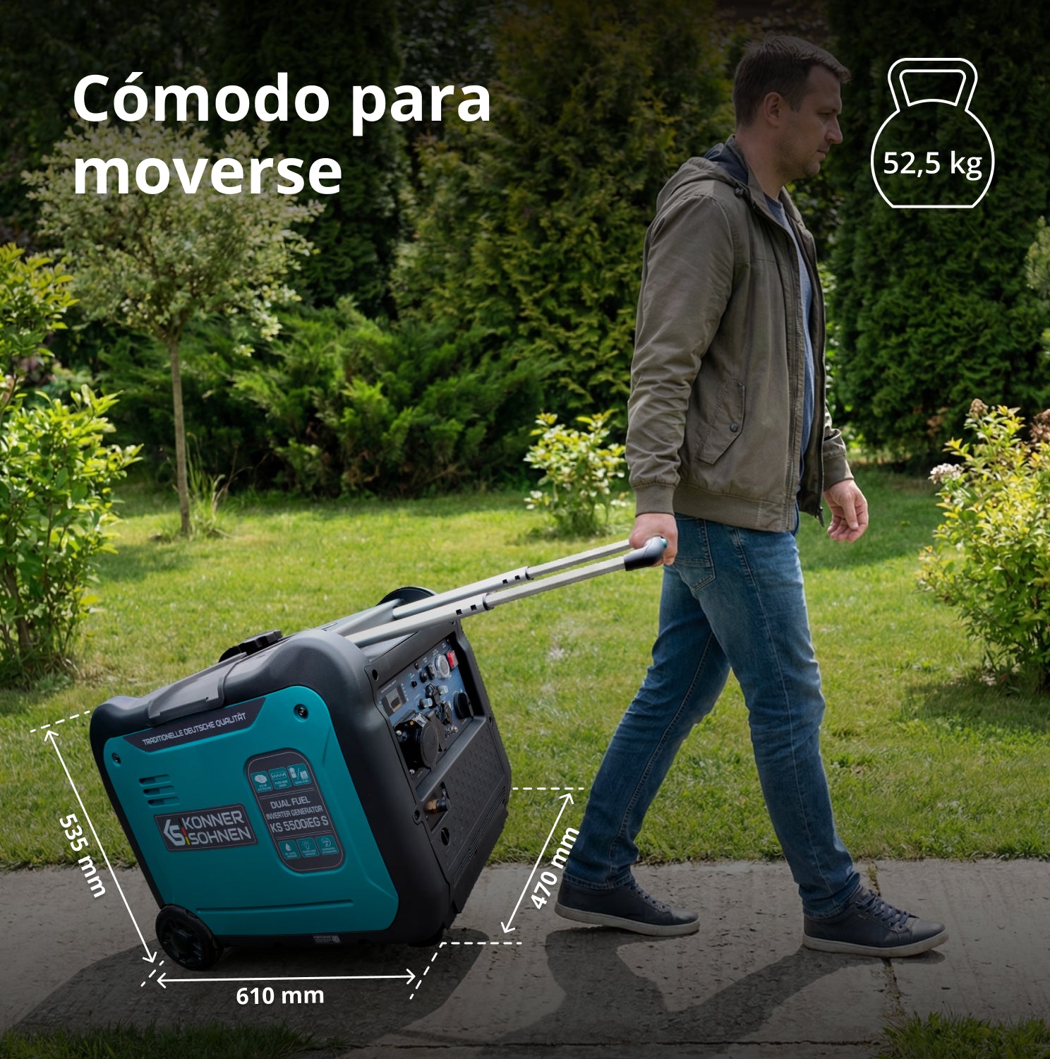 Generador inverter híbrido de gas/gasolina KS 5500iEG S