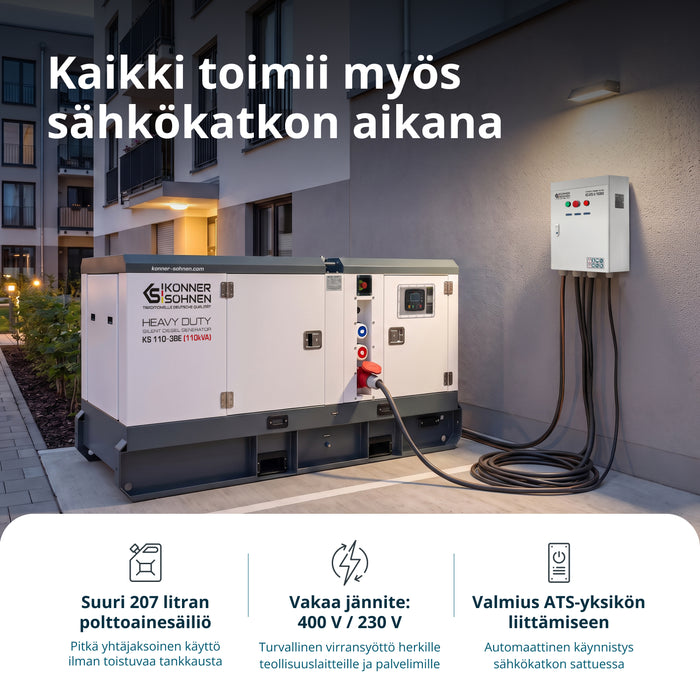 Třífázová dieselová elektrárna KS 110-3BE