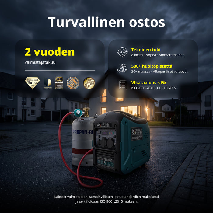 Invertorový generátor na LPG/benzín KS 3000iG S