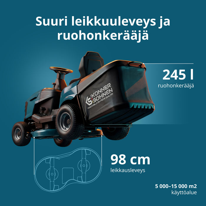 Bensindriven Traktor Gräsklippare KS 98TMG-H