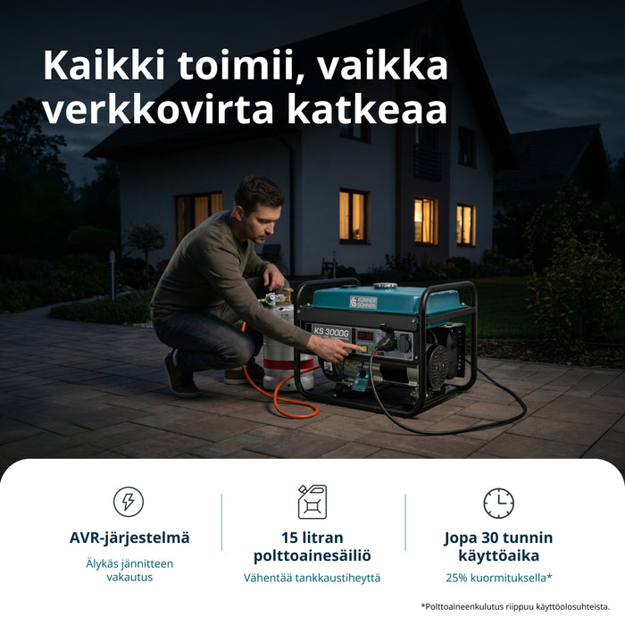 LPG/Benzinski generator „Könner & Söhnen“ KS 3000G