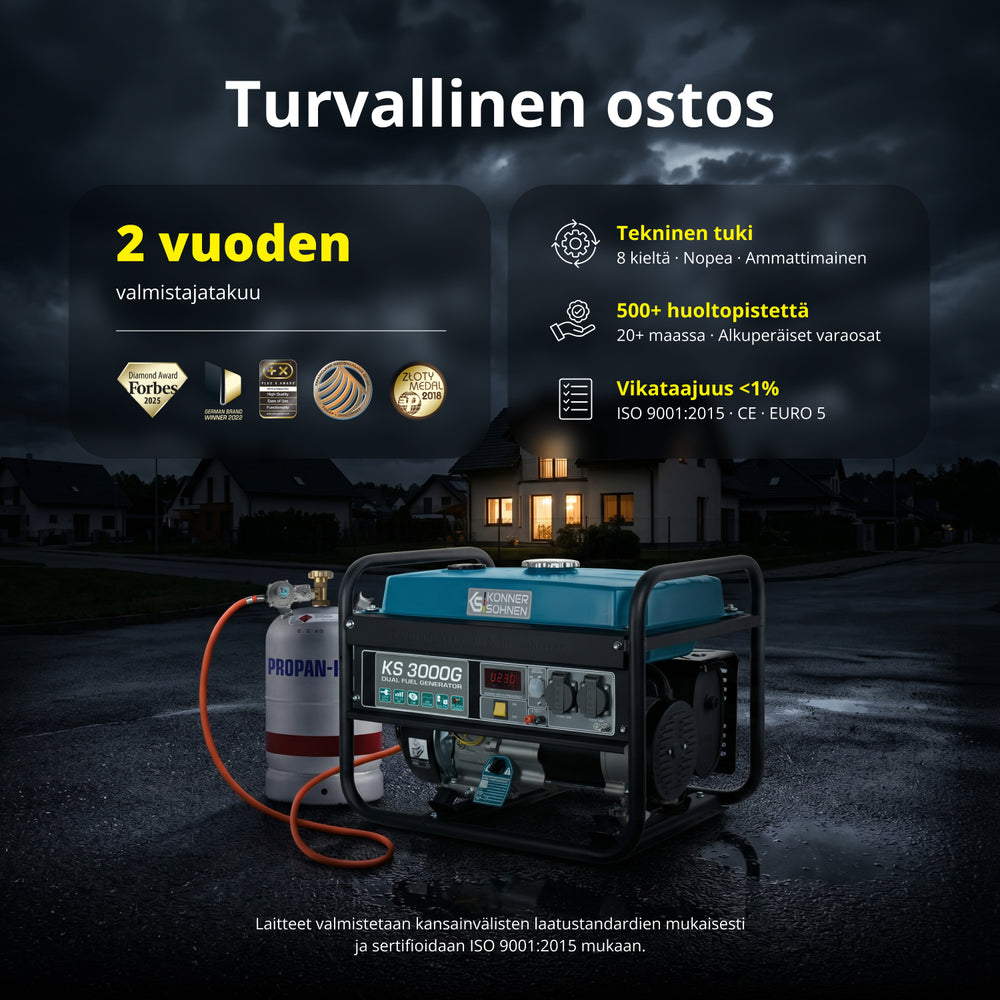 LPG/Benzinski generator „Könner & Söhnen“ KS 3000G
