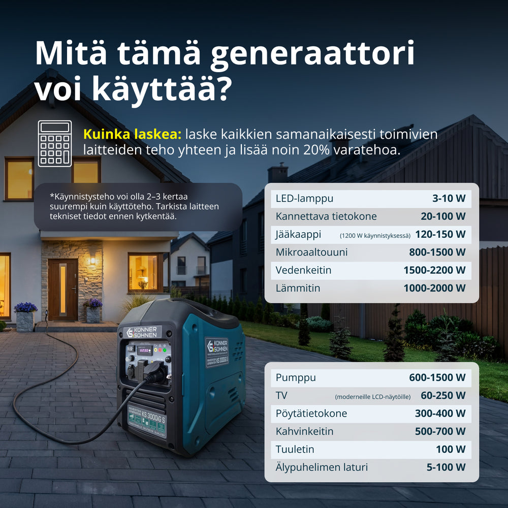 LPG/bensiini-invertterigeneraattori KS 3000iG S