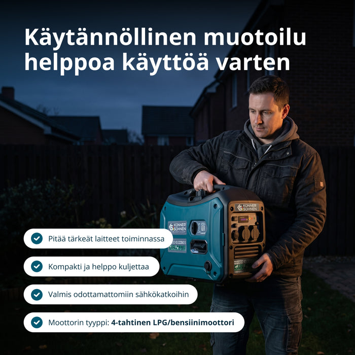 LPG/bensiini-invertterigeneraattori KS 3000iG S