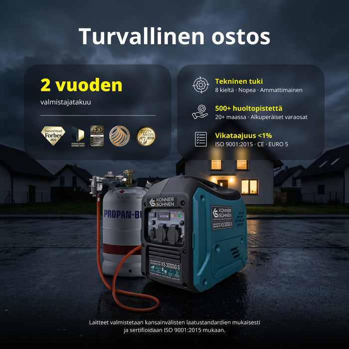 LPG/bensiini-invertterigeneraattori KS 3000iG S