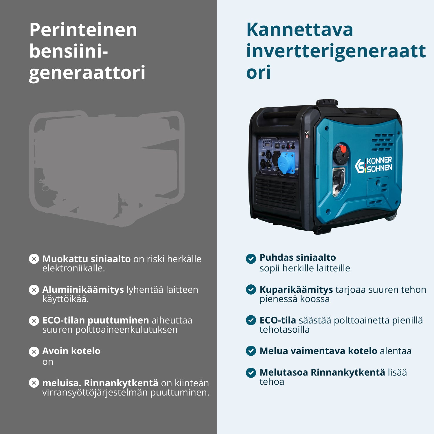 Invertterigeneraattori KS 6000iE S