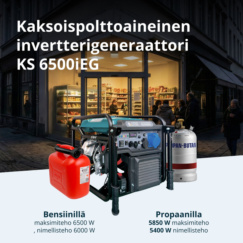Kettős Üzemanyagú Inverteres Generátor KS 6500iEG
