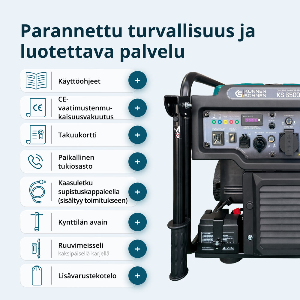 Kettős Üzemanyagú Inverteres Generátor KS 6500iEG