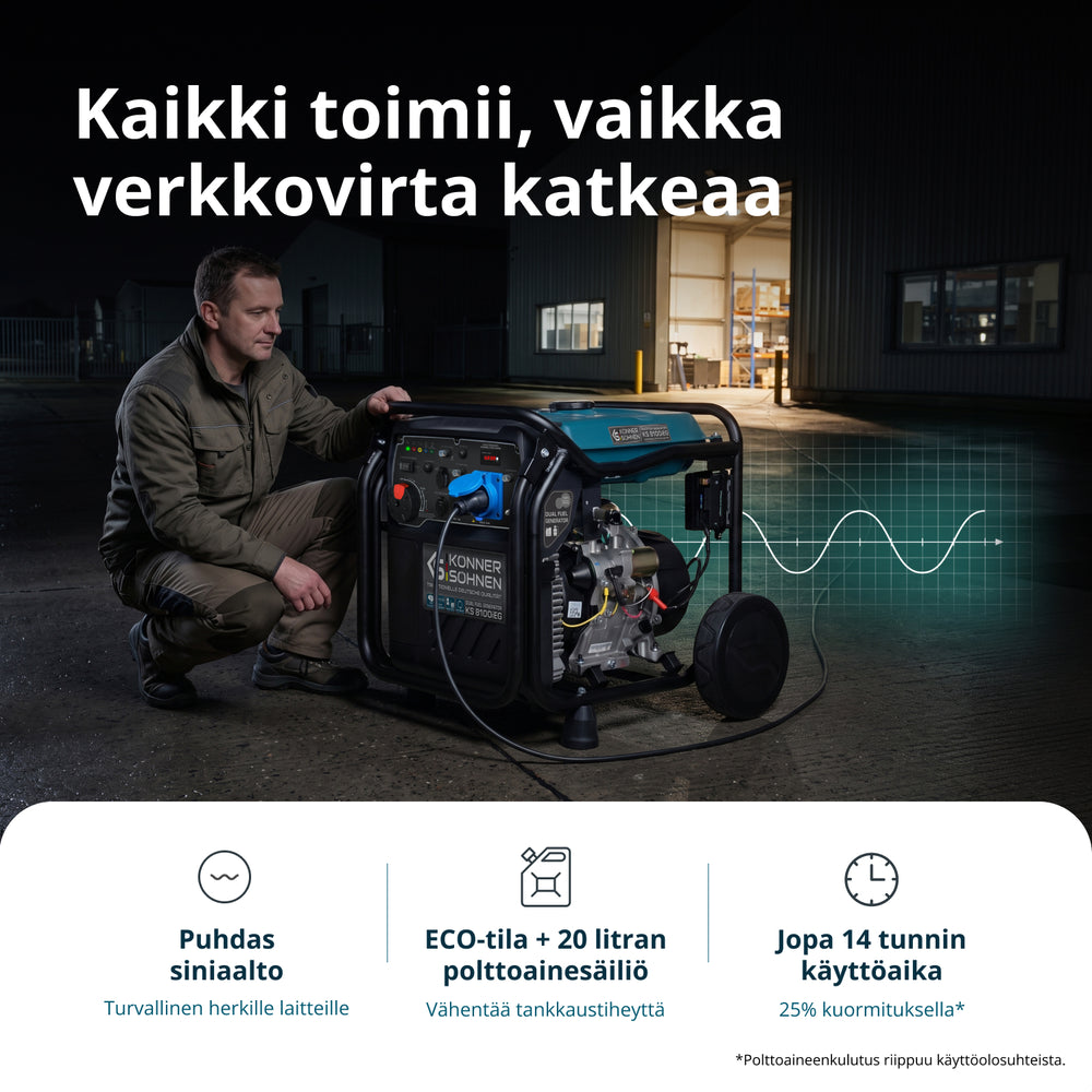 LPG/benzin inverteres generátor KS 8100iEG
