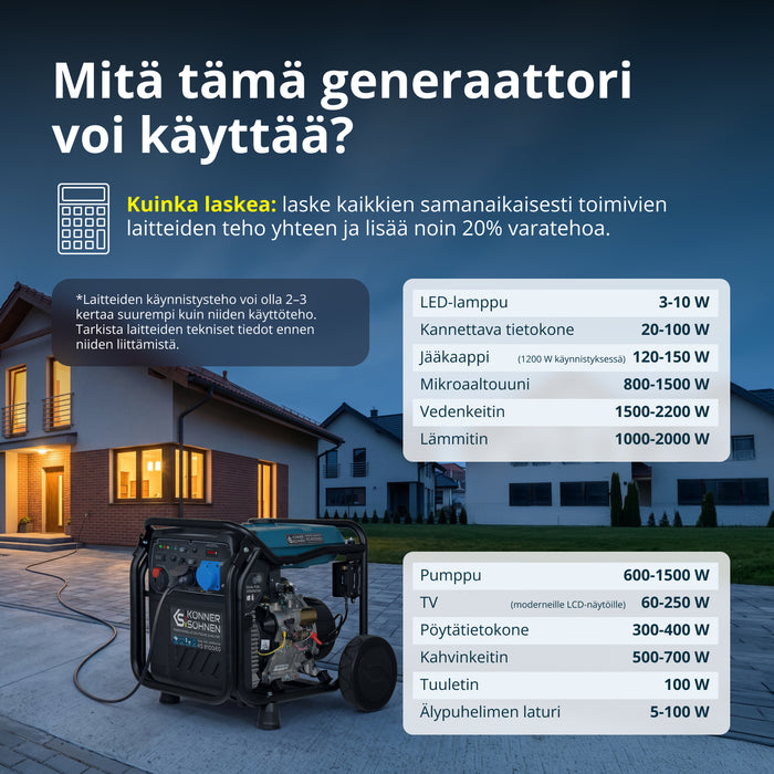 LPG/benzin inverteres generátor KS 8100iEG