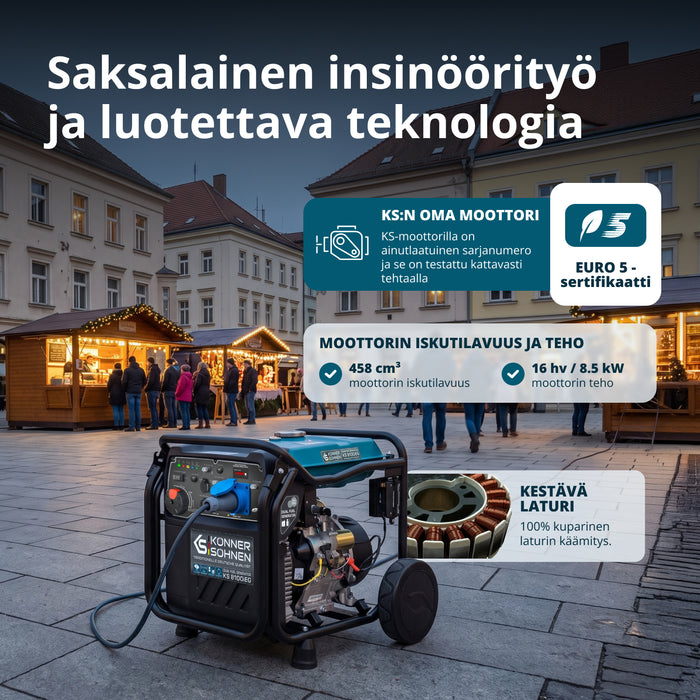 LPG/benzin inverteres generátor KS 8100iEG