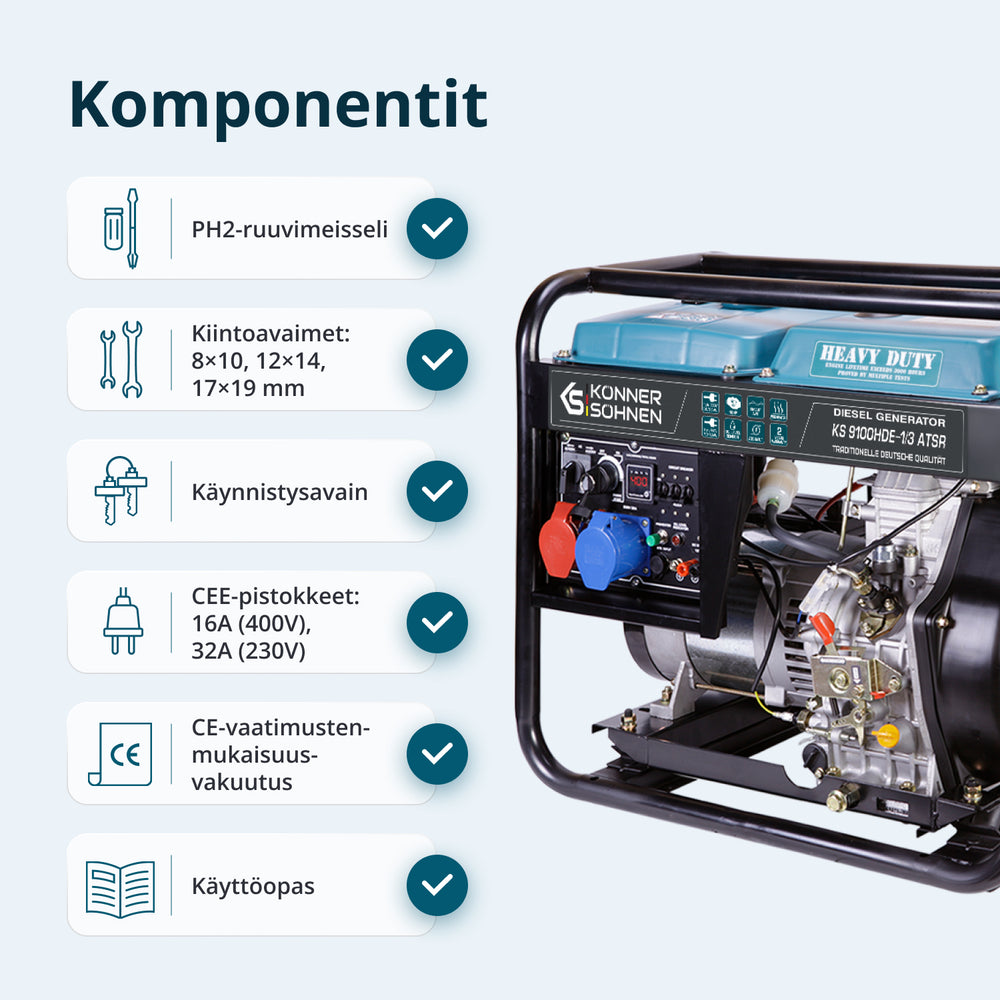 Γεννήτρια ντίζελ «Könner & Söhnen» KS 9100HDE-1/3 ATSR (EURO V)