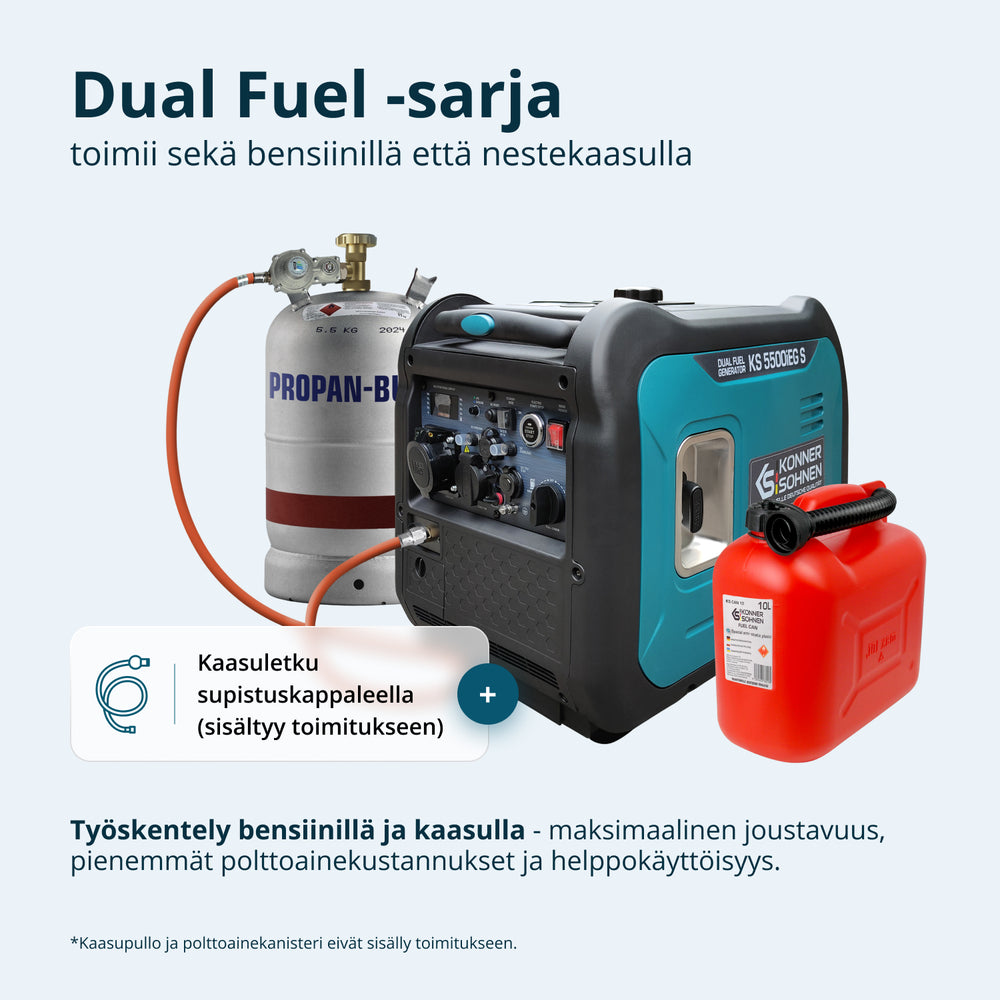 Invertorový generátor LPG/benzín KS 5500iEG S