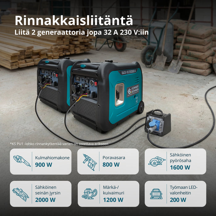 Invertorový generátor LPG/benzín KS 5500iEG S