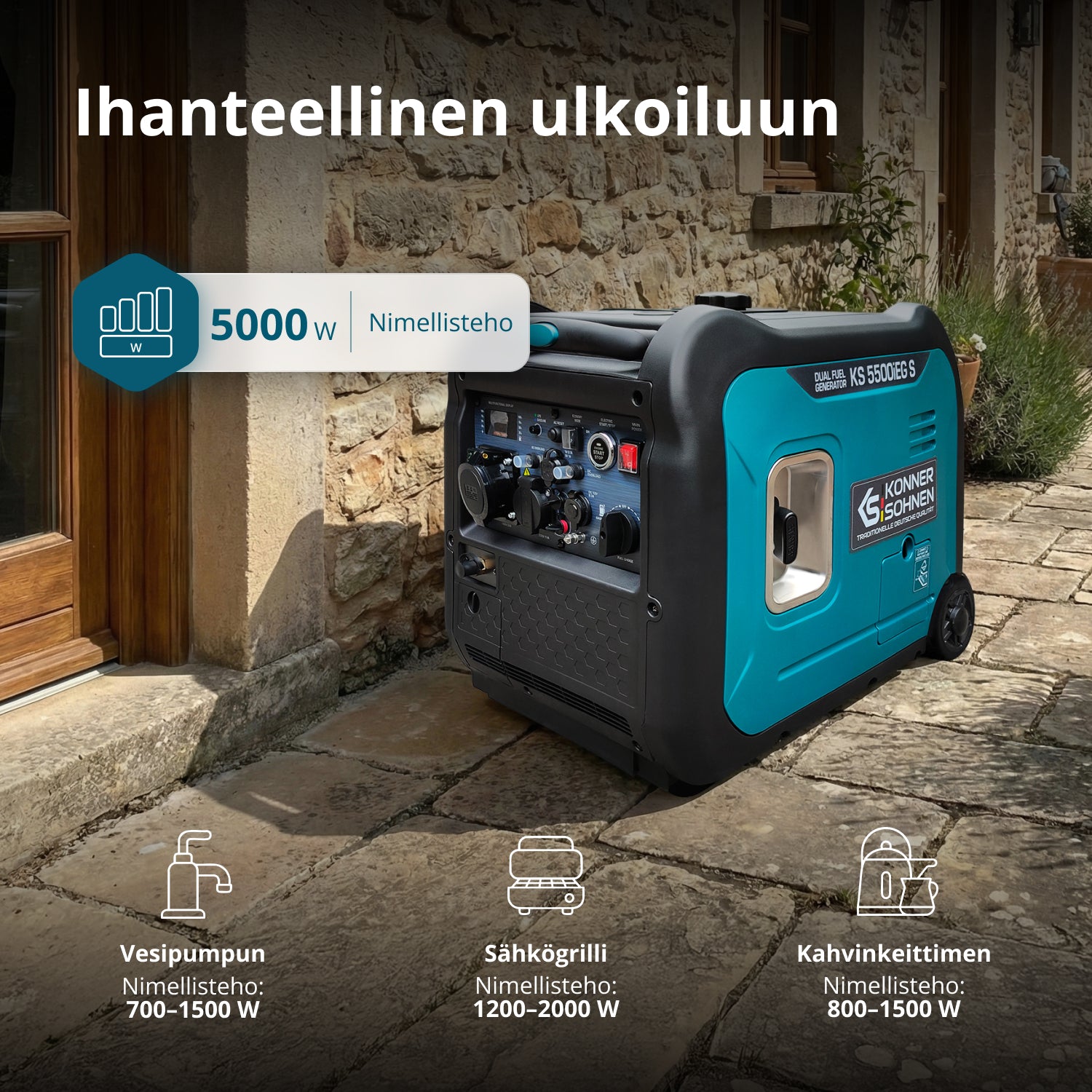 LPG/benzin inverteres generátor KS 5500iEG S