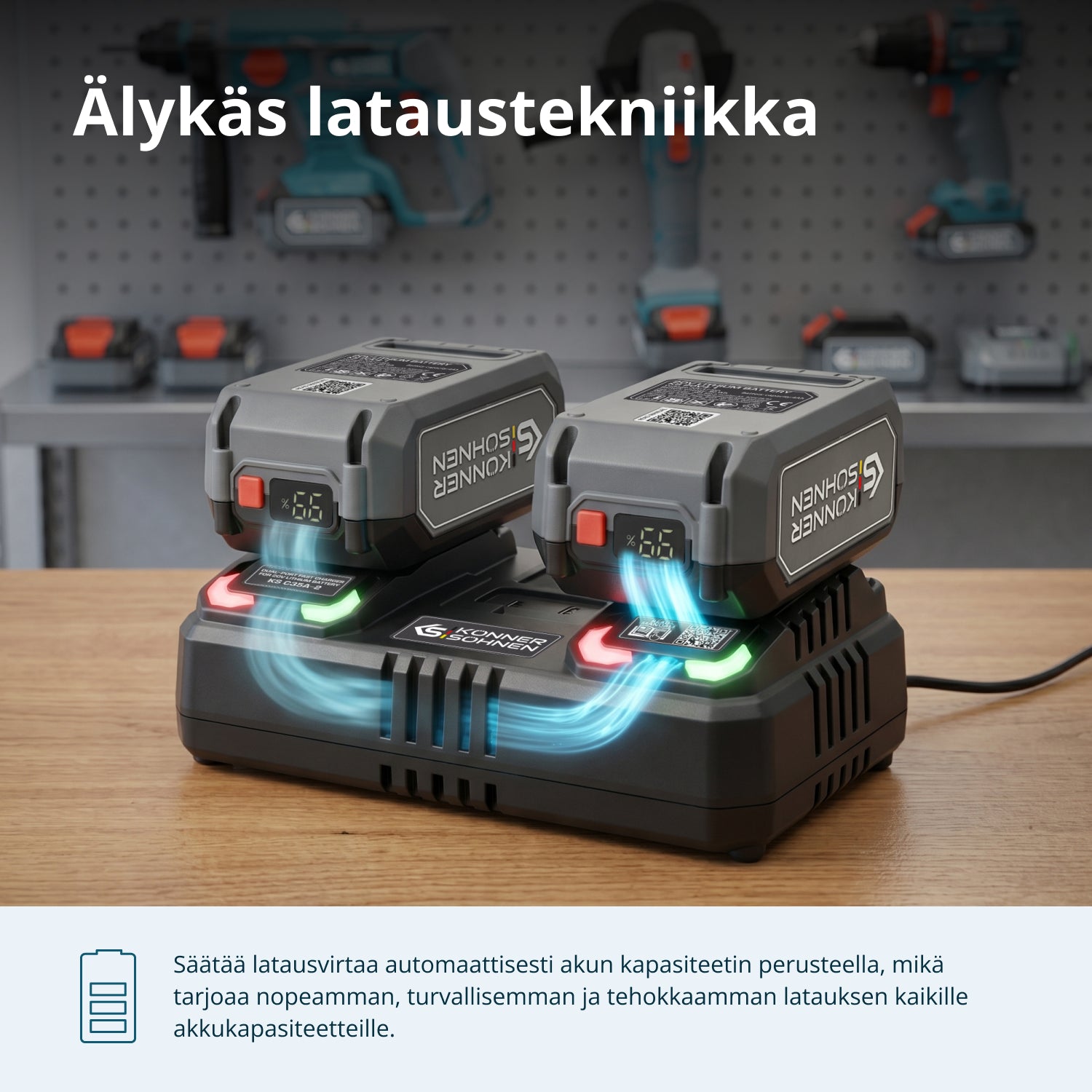 Töltő 20V lítium akkumulátorhoz KS C35A-2