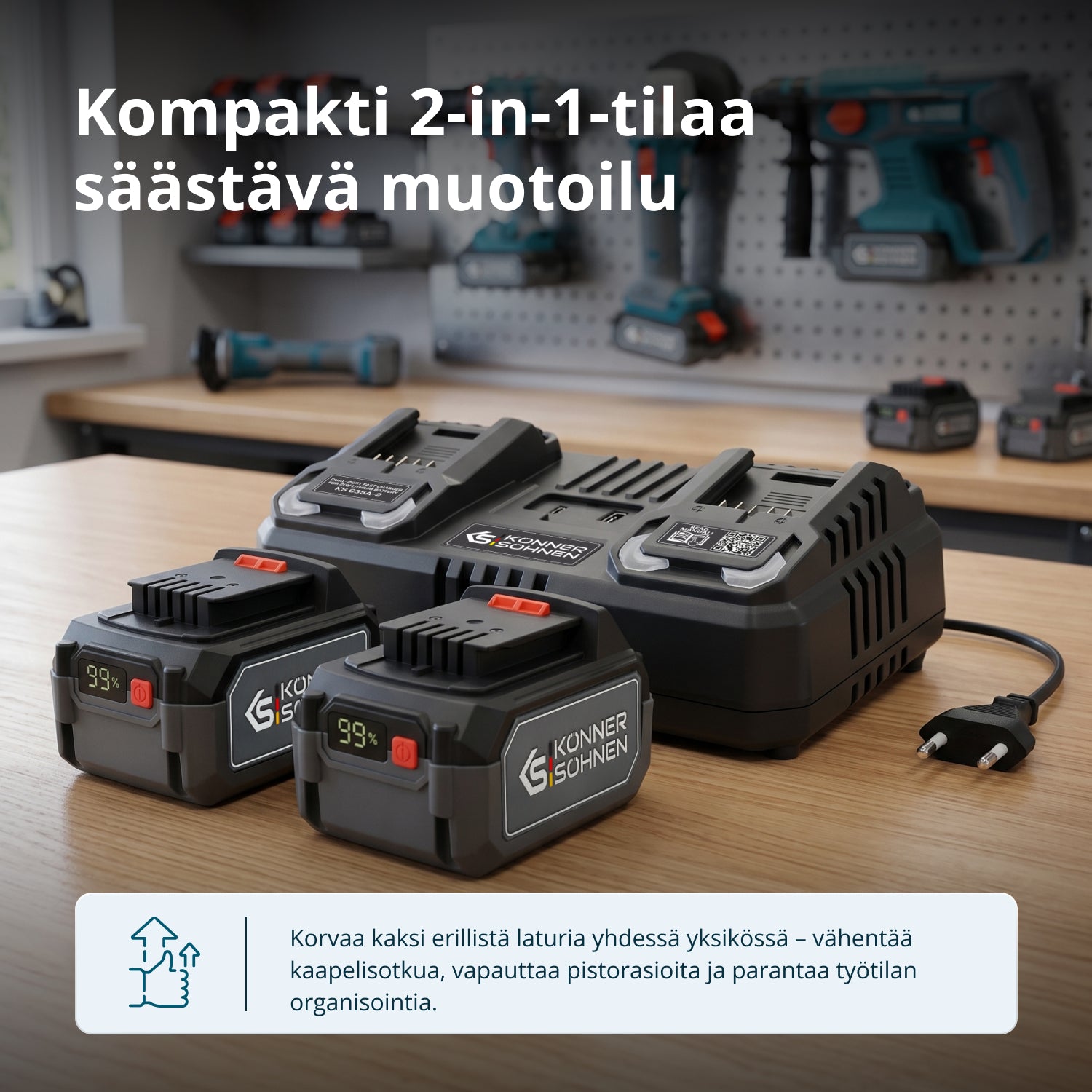 Töltő 20V lítium akkumulátorhoz KS C35A-2