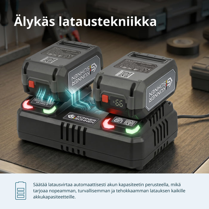 Dvojitá nabíječka pro dobíjecí baterie 20V KS C45A-2