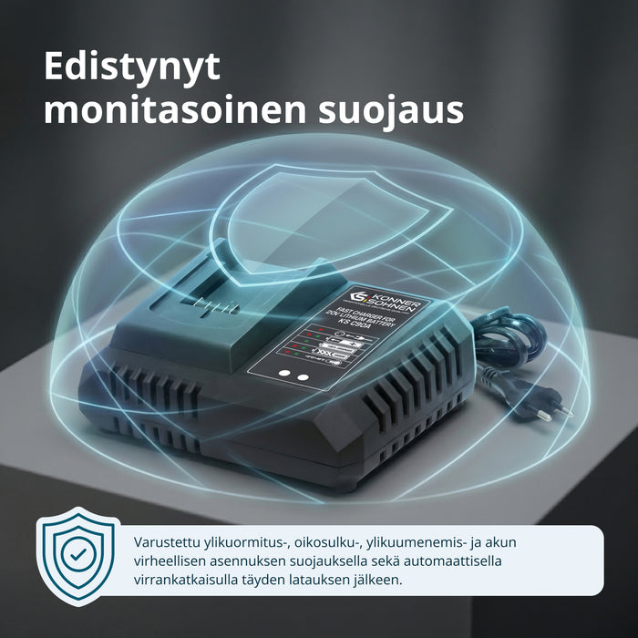 Rychlá nabíječka pro 20V lithiumovou baterii KS C90A