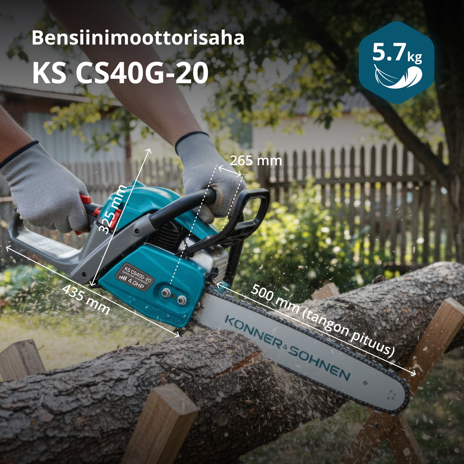 Βενζινοκίνητο αλυσοπρίονο KS CS40G-20