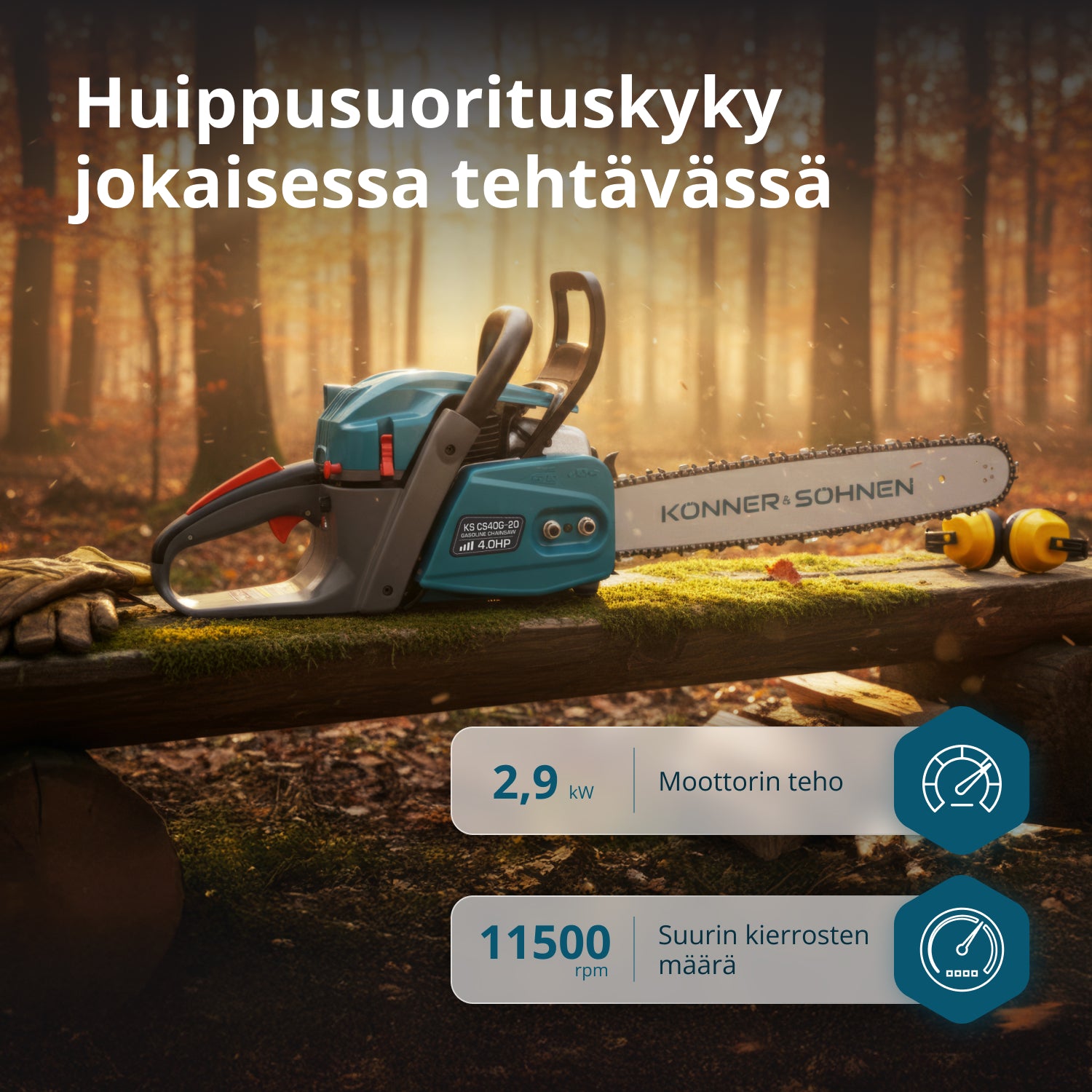 Βενζινοκίνητο αλυσοπρίονο KS CS40G-20