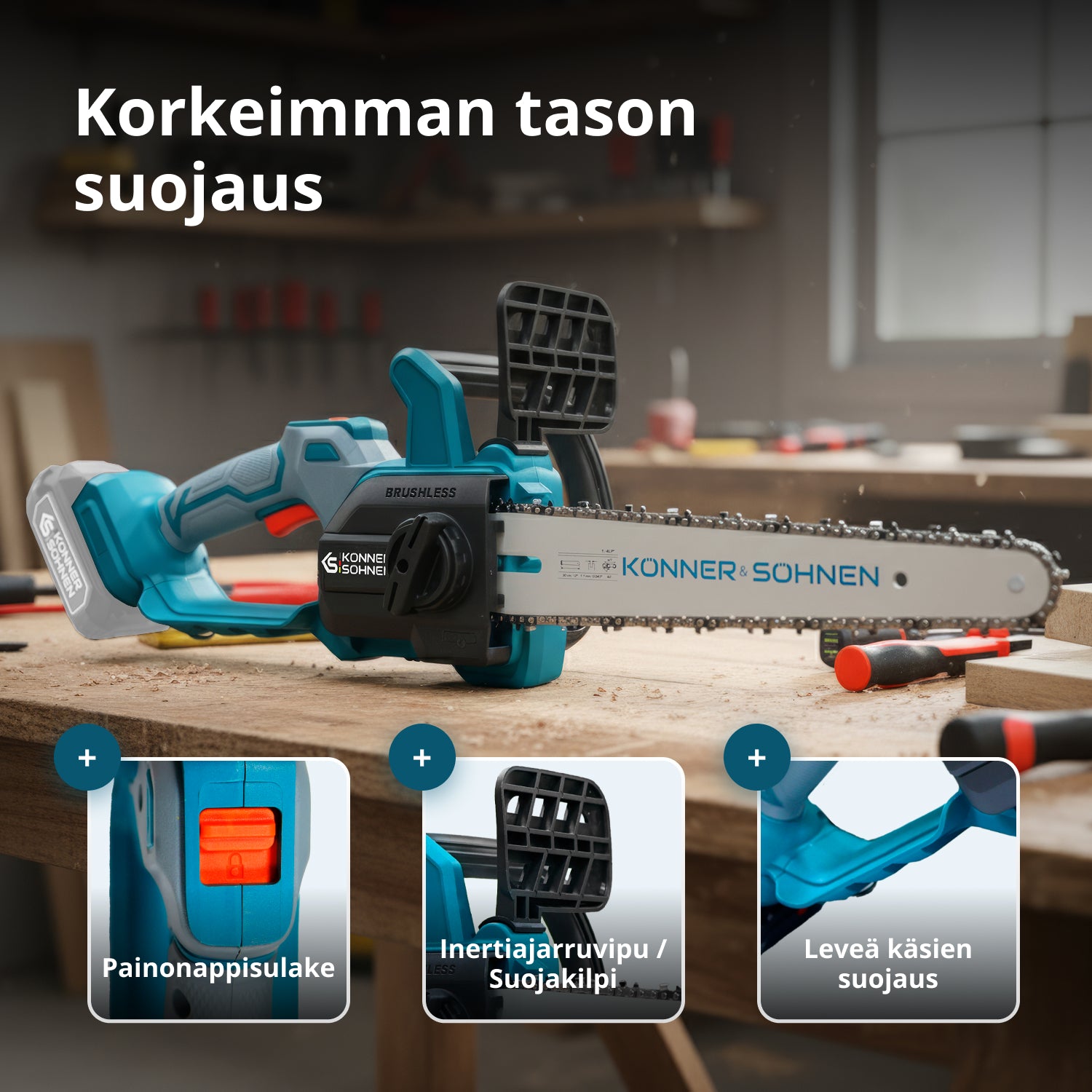Vezeték nélküli Mini Láncfűrész KS MCS20V-12