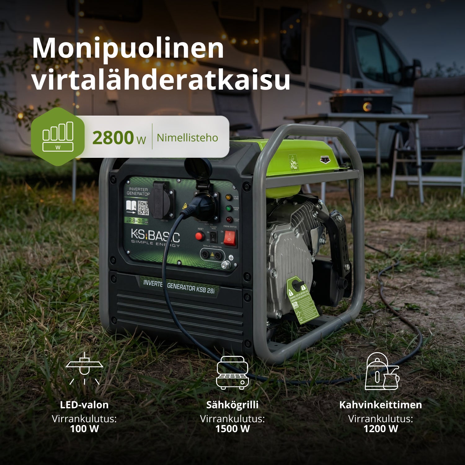 Invertterigeneraattori KSB 28i
