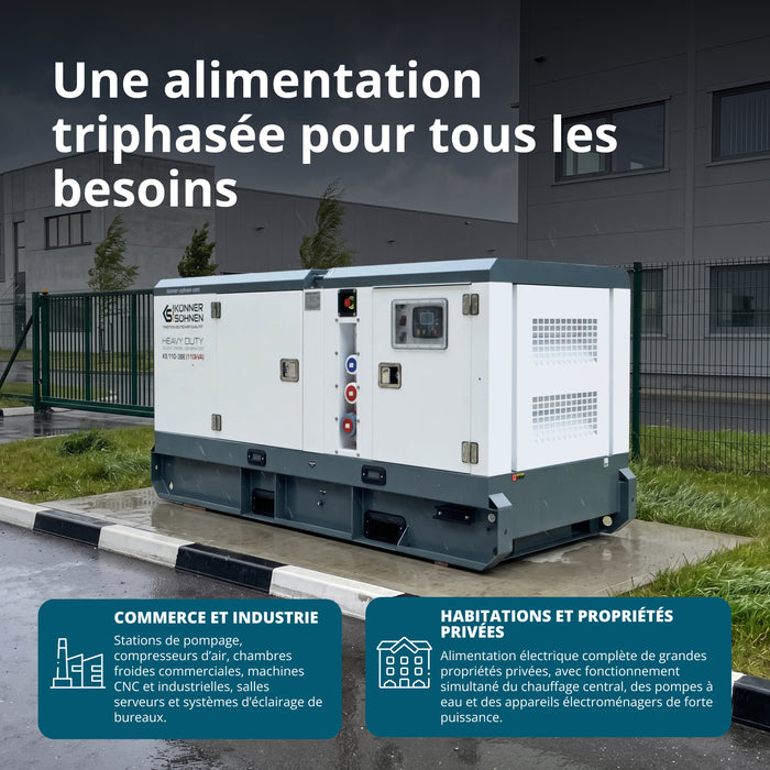 Groupe électrogène diesel triphasé KS 110-3BE