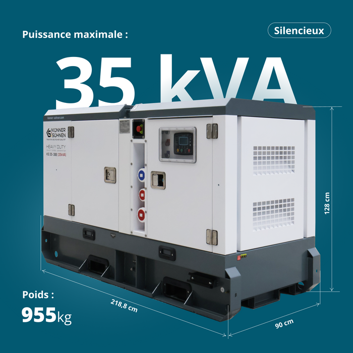 Centrale électrique diesel triphasée KS 35-3BE