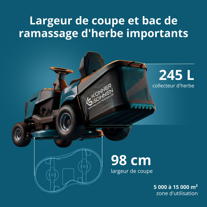 Tracteur tondeuse à gazon à essence KS 98TMG-H