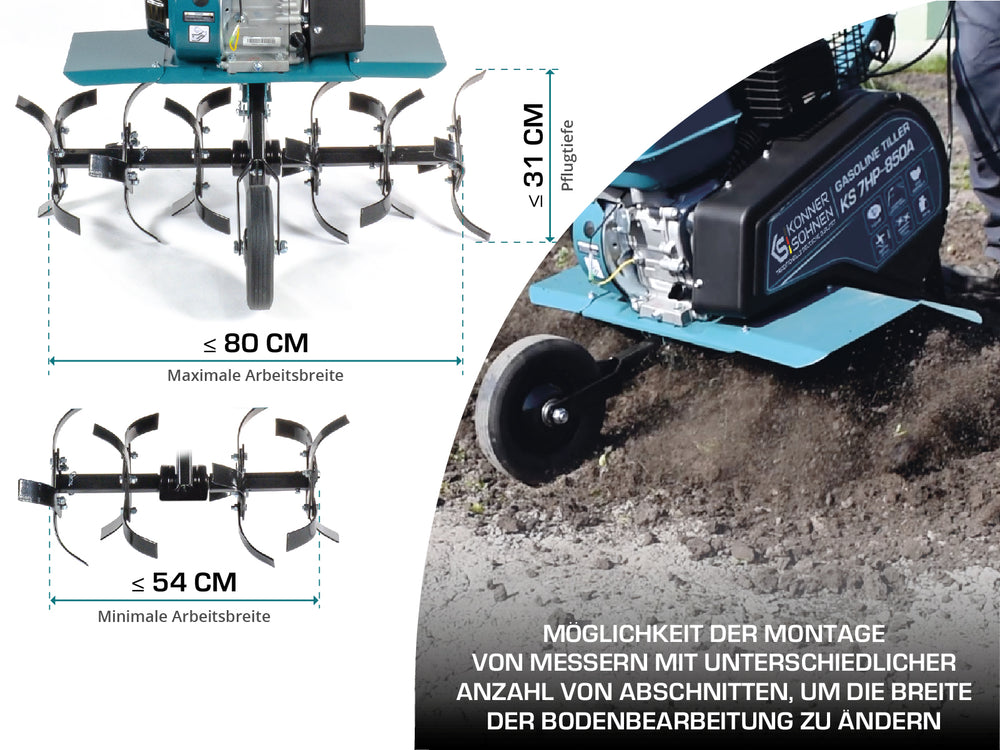 Benzinfræser KS 7HP-850A