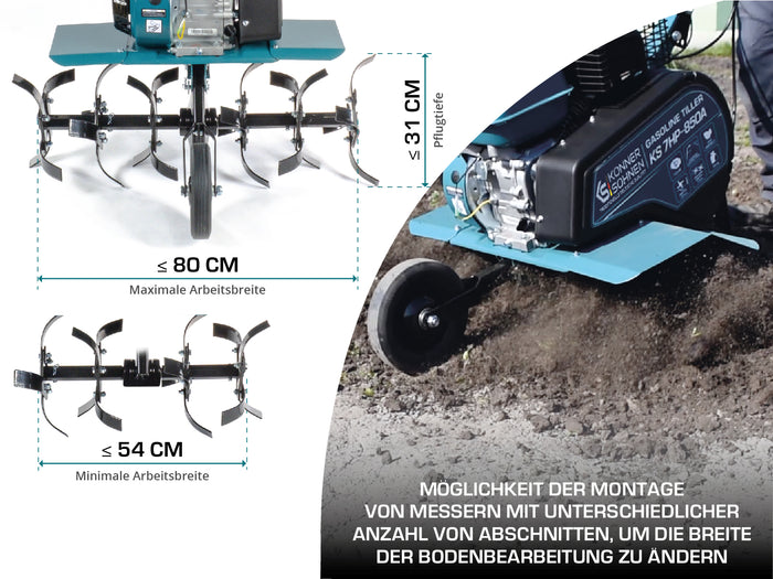 Benzinfræser KS 7HP-850A