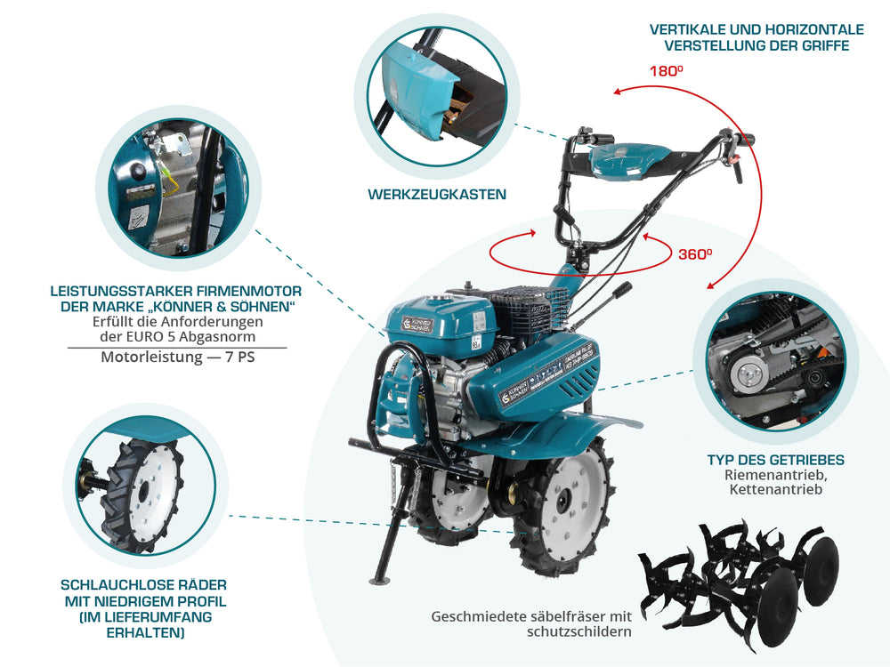 Benzin-Bodenhacke KS 7HP-950S (B-Ware Sehr gut)