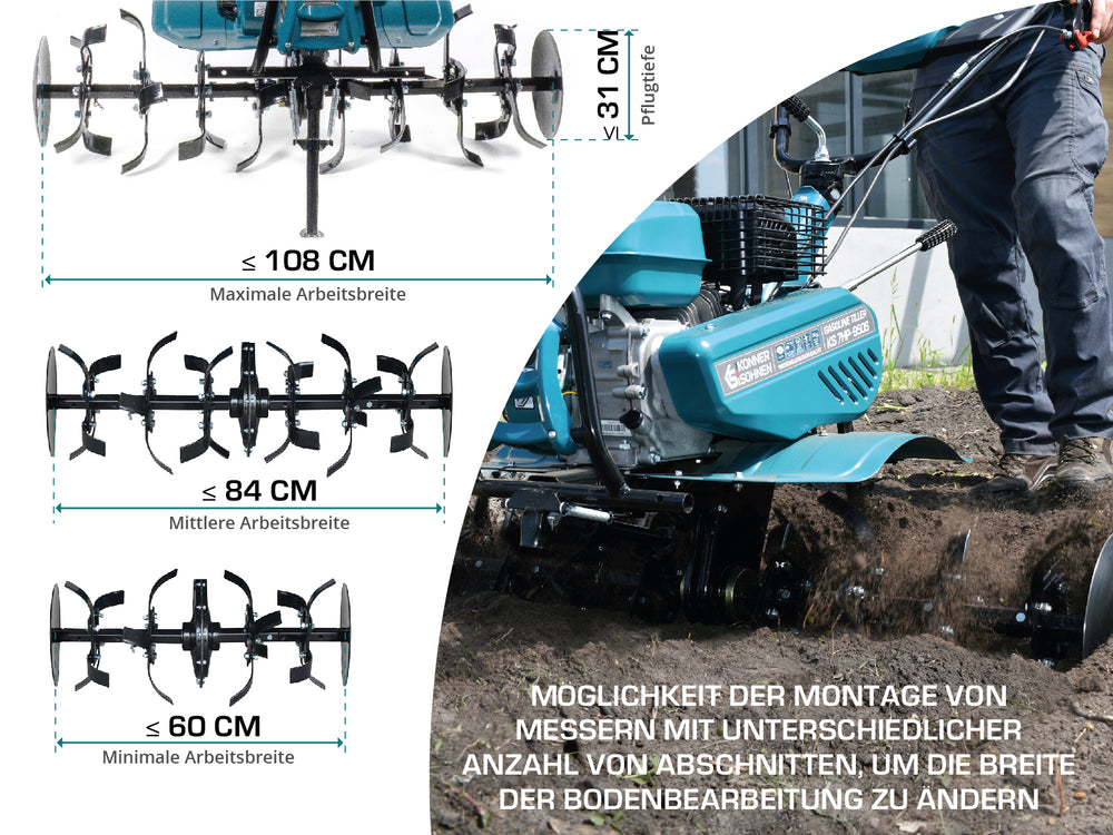 Gasoline tiller KS 7HP-950S (Refurbished Good)