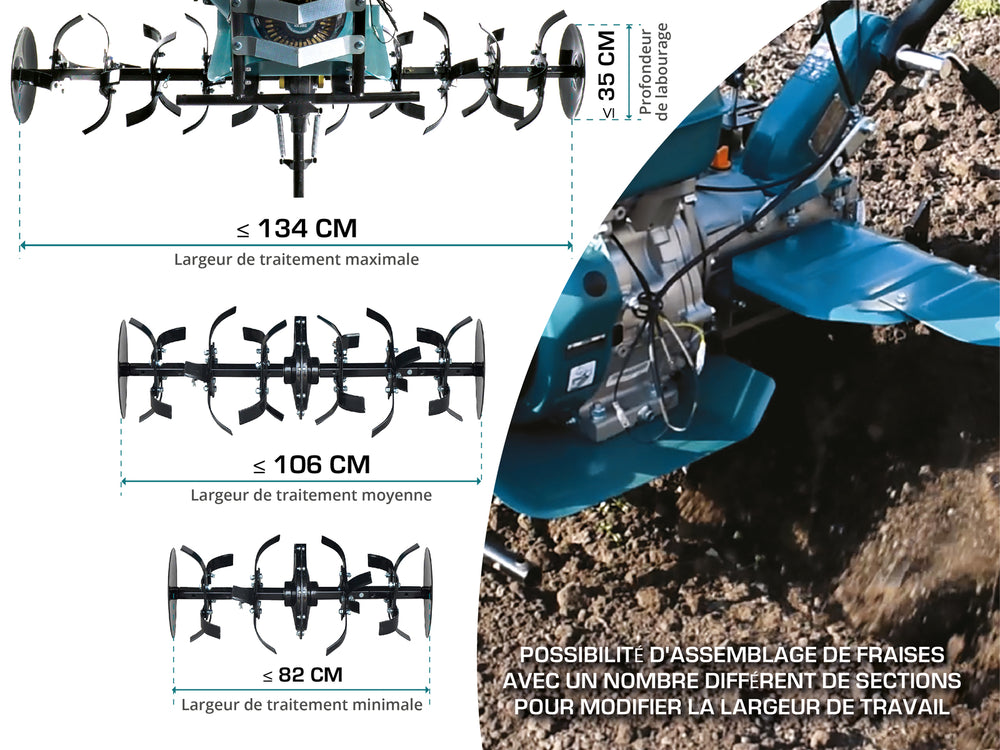 Мotoculteur à essence KS 9HP-1350G-3 (400)