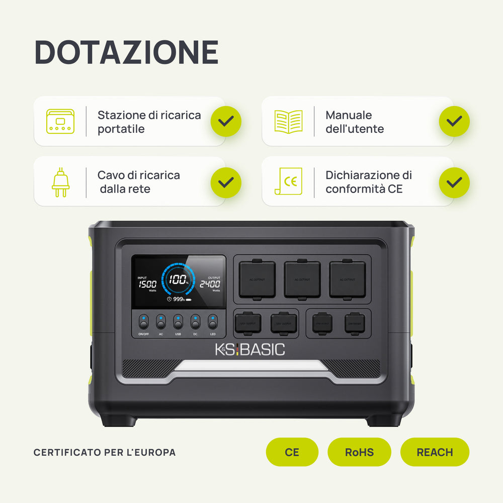 Stazione di Alimentazione Portatile KSB 2400PS