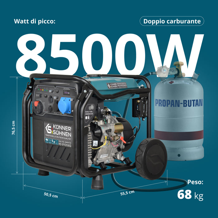 Generatore inverter a gas/LPG KS 8100iEG