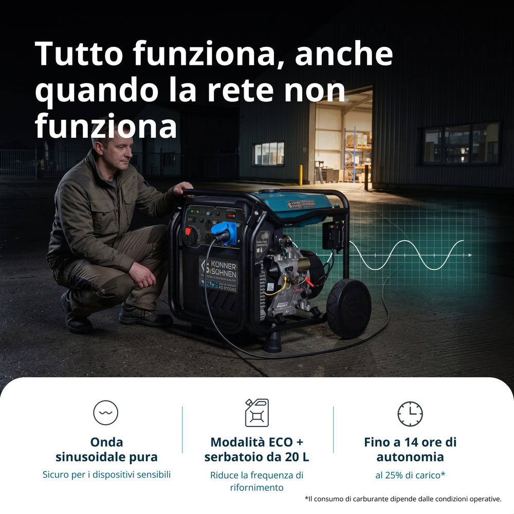Generatore inverter a gas/LPG KS 8100iEG
