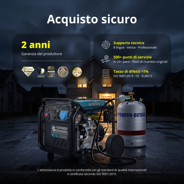 Generatore inverter a gas/LPG KS 8100iEG