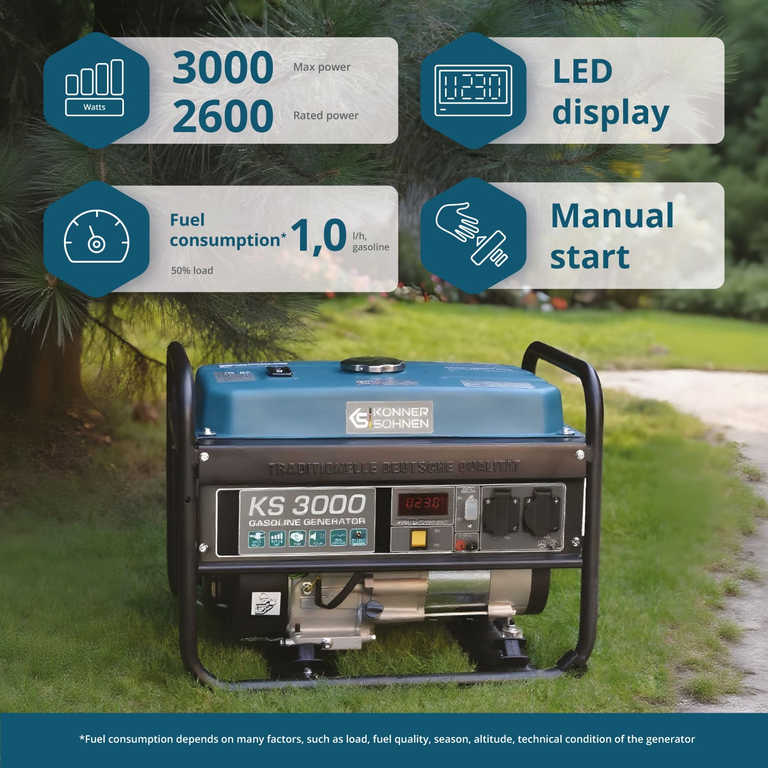 Gasoline generator "Könner & Söhnen" KS 3000