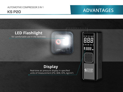Battery-powered compressor KS P20