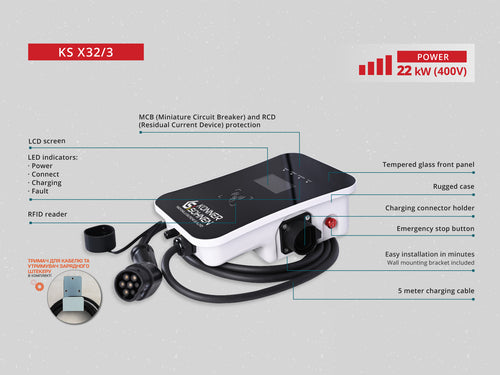 Nabíjecí stanice pro elektrické vozidlo KS X32/3