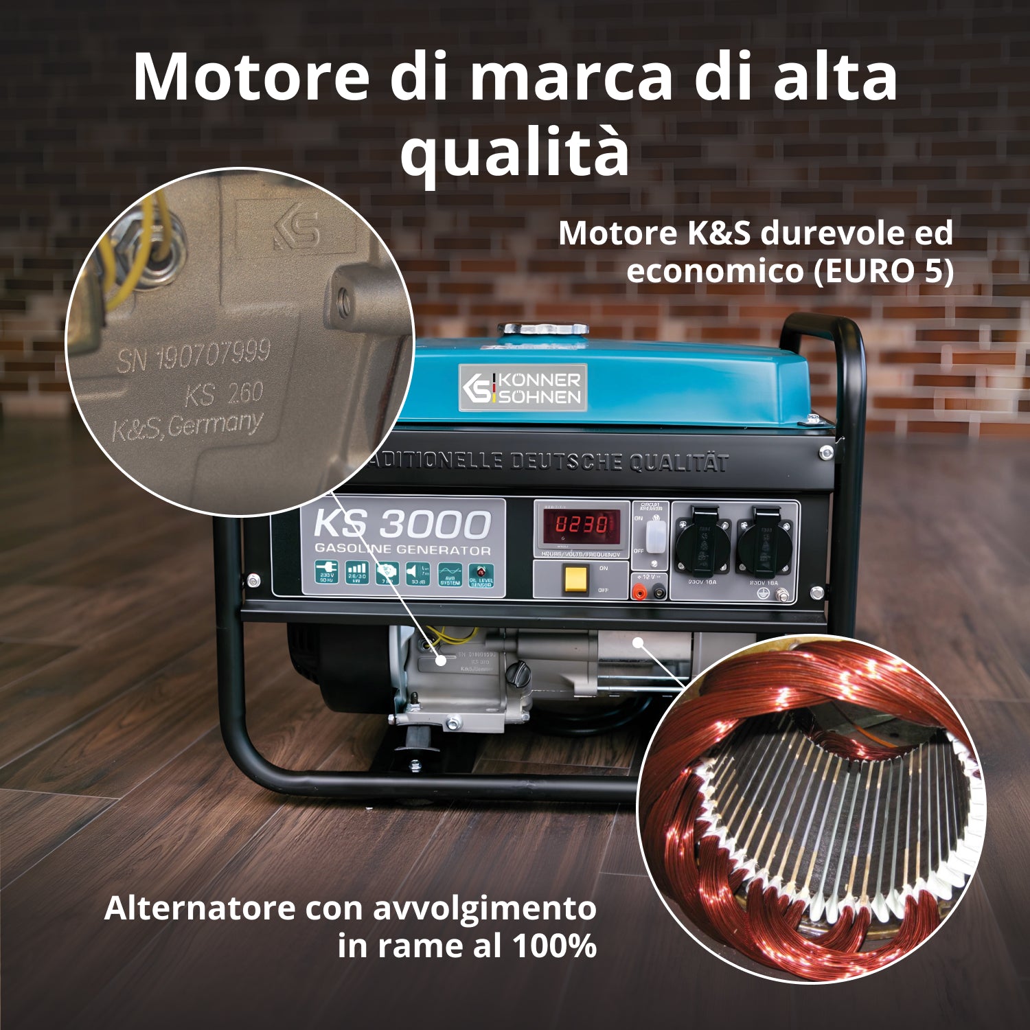 Generatore a benzina "Könner & Söhnen" KS 3000