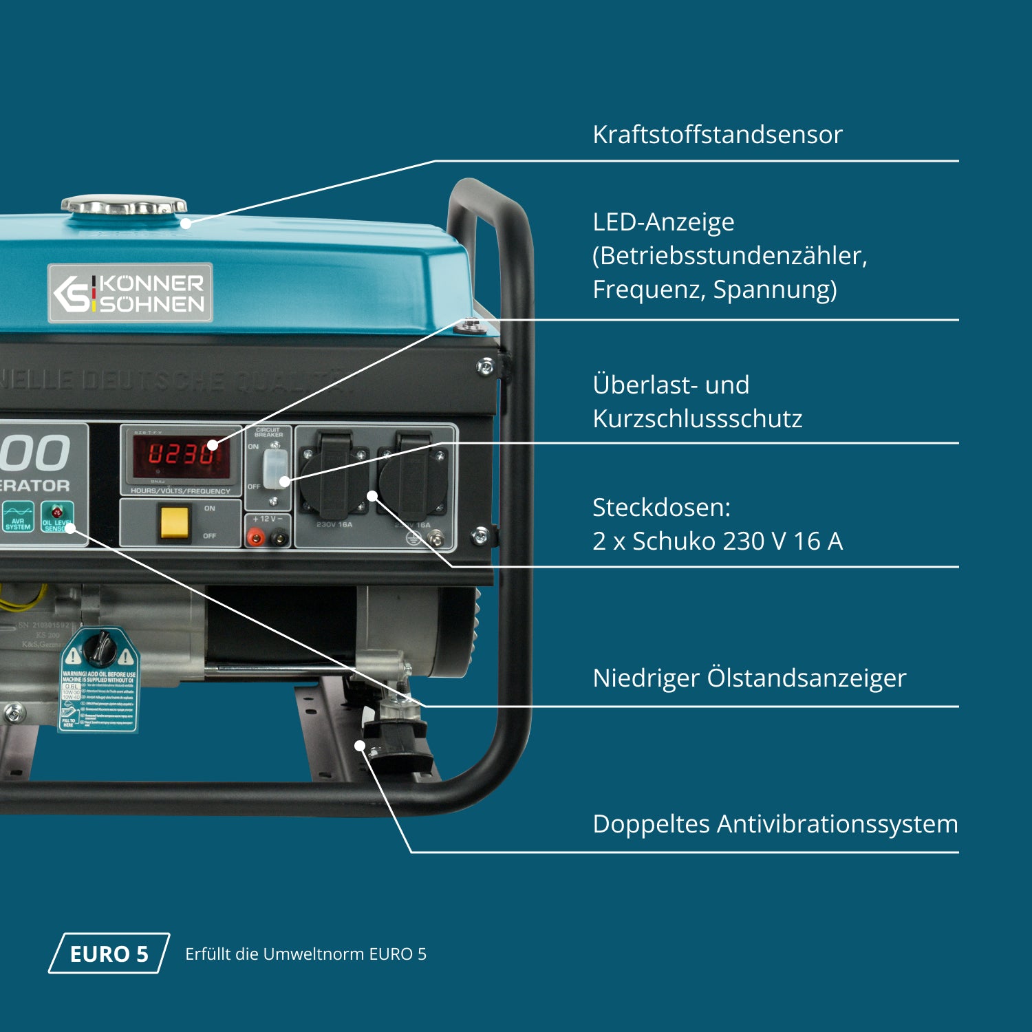 Benzin-Generator "Könner & Söhnen" KS 3000