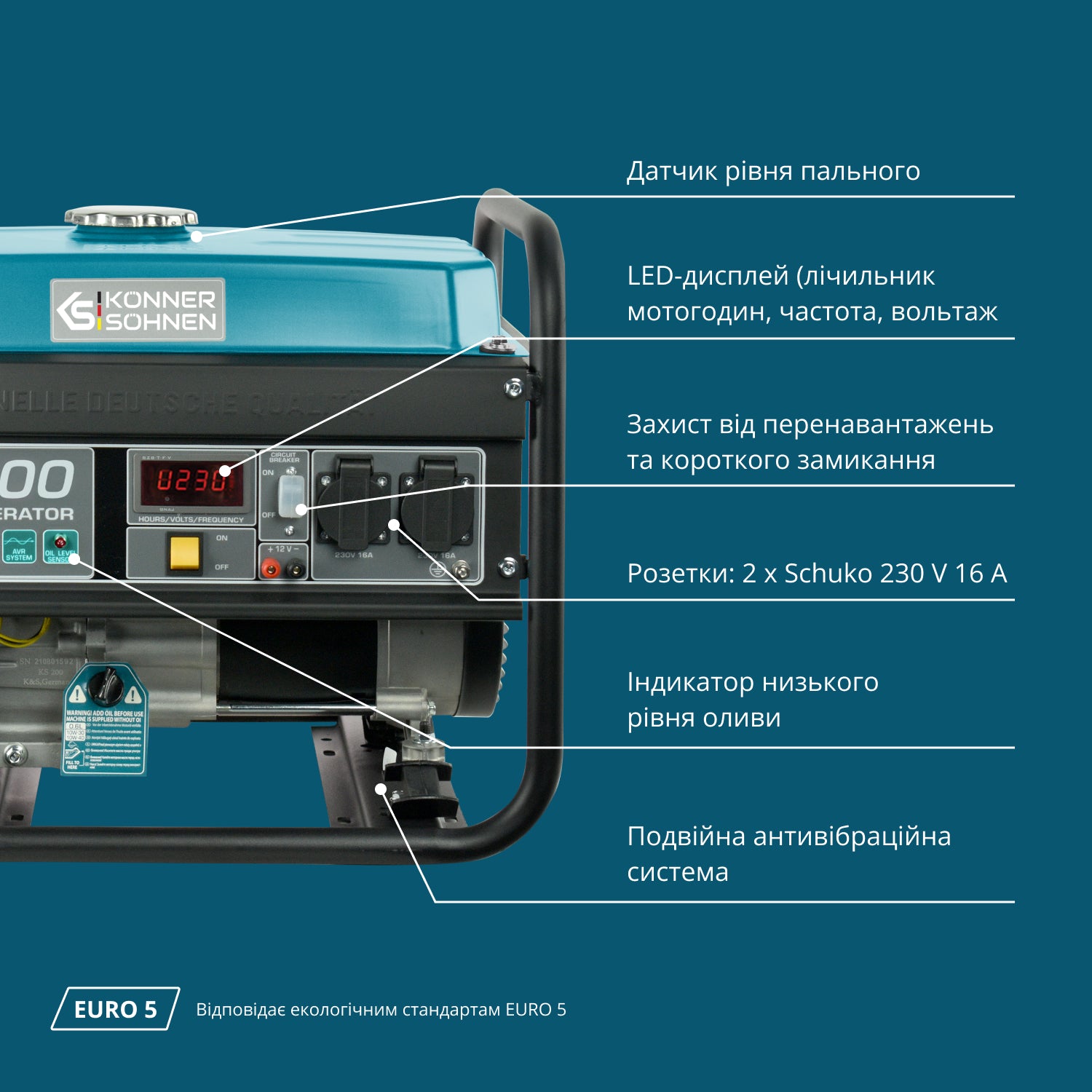 Бензиновий генератор «Könner & Söhnen» KS 3000