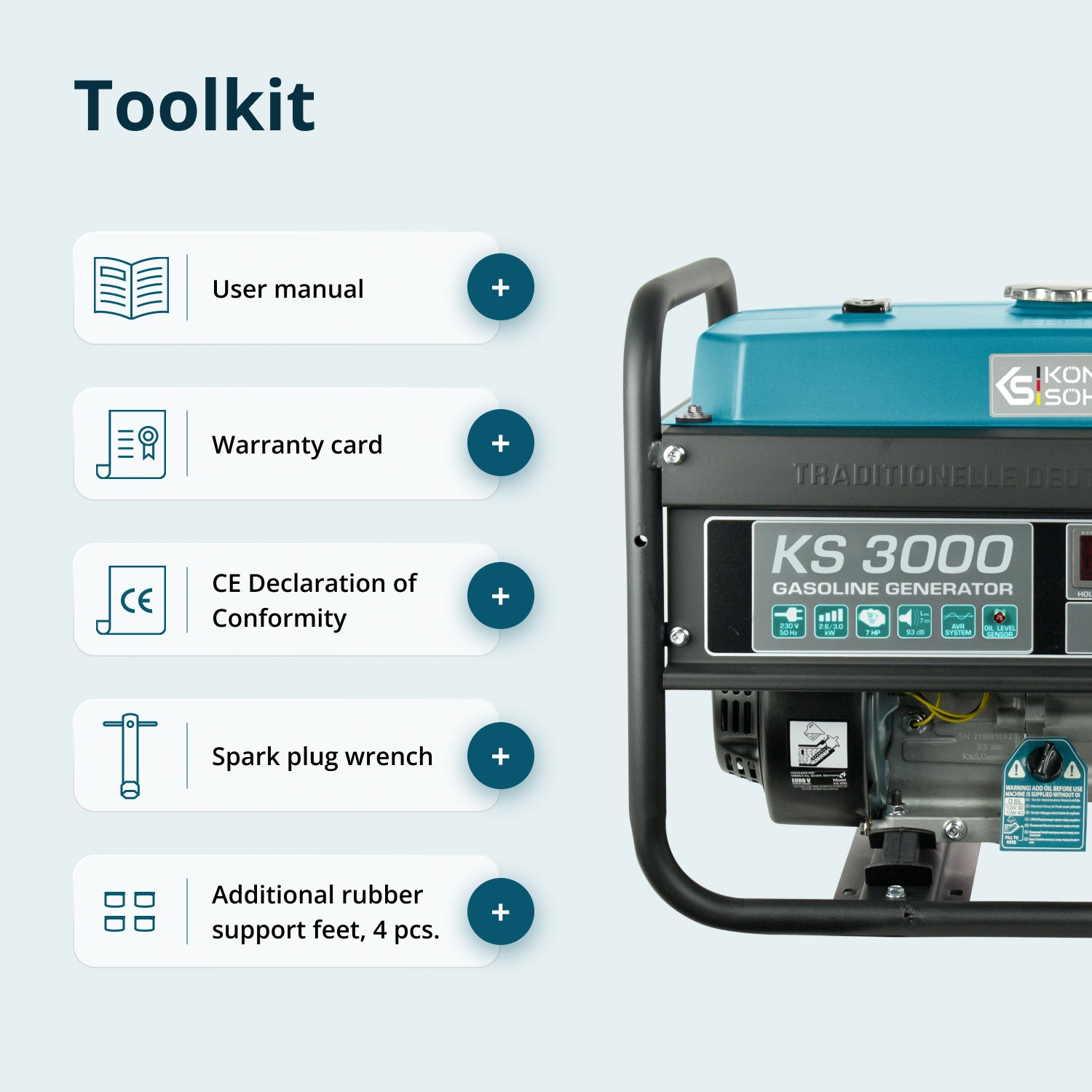 Benzínový generátor „Könner & Söhnen“ KS 3000